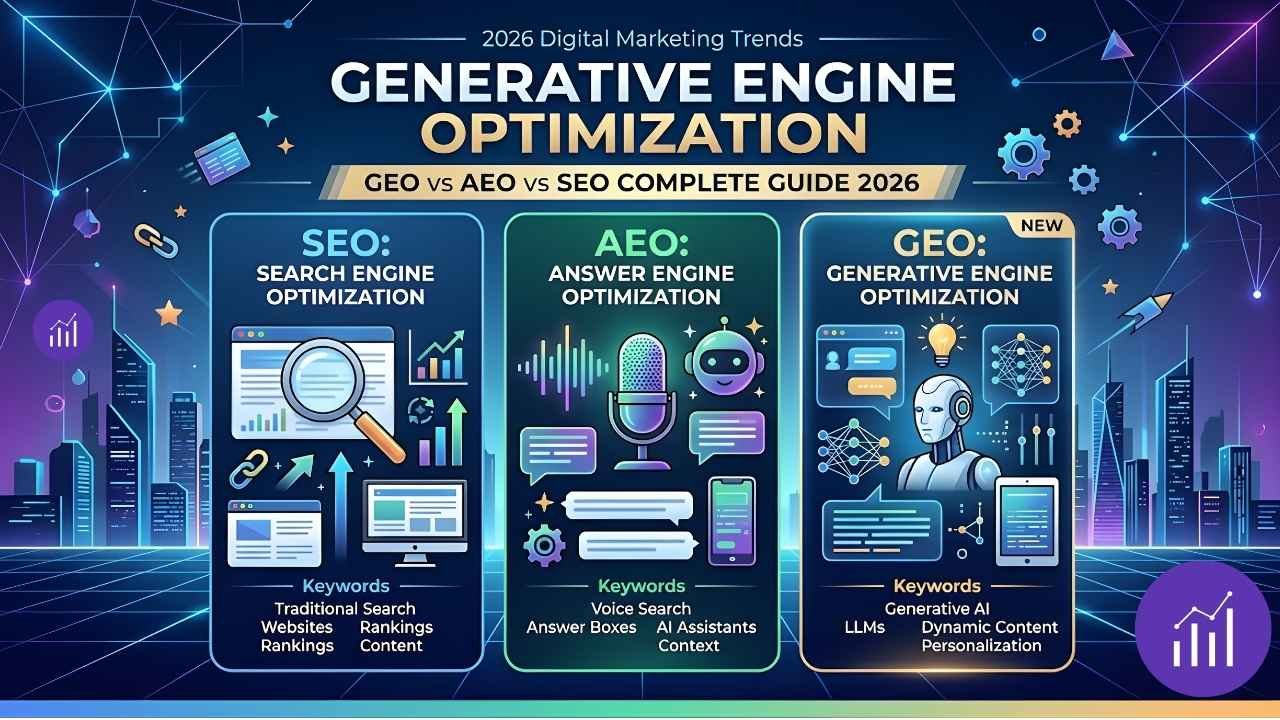 What is Generative Engine Optimization? GEO vs AEO vs SEO Complete Guide 2026